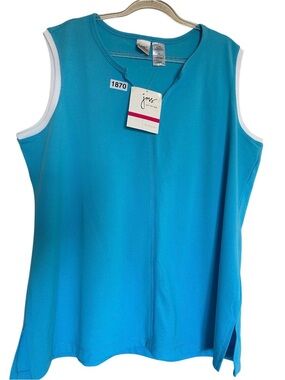 Just My Size Bright Turquoise Sleeveless Athletic Tank